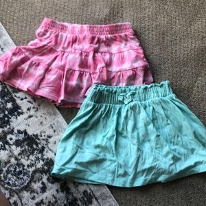 3T skirts with biker shorts underneath (Gap & Old Navy)